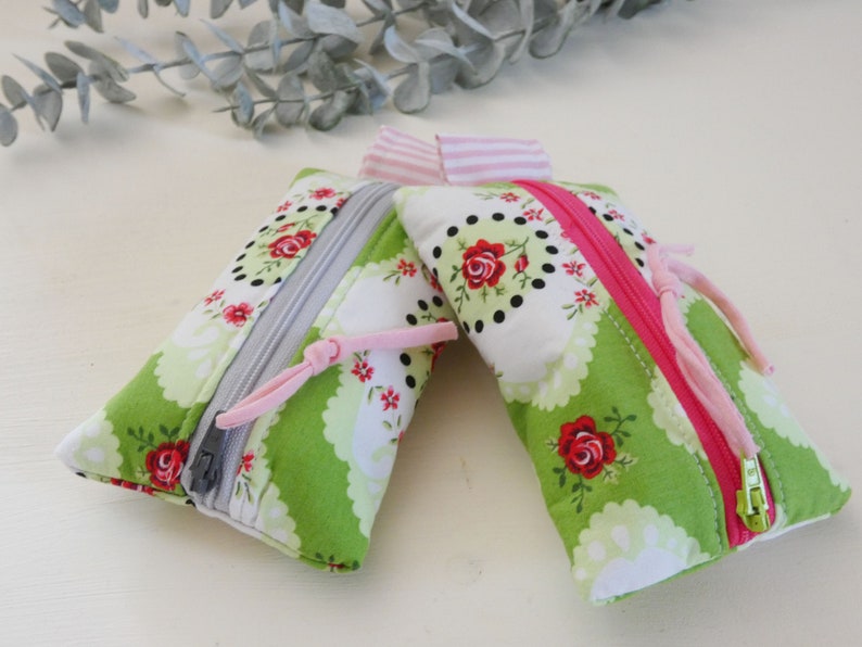 Colorful handkerchief bags or Tatütas made of cotton fabric stylish and practical bags for women Rose Roses image 1