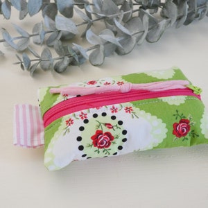 Colorful handkerchief bags or Tatütas made of cotton fabric stylish and practical bags for women Rose Roses pink