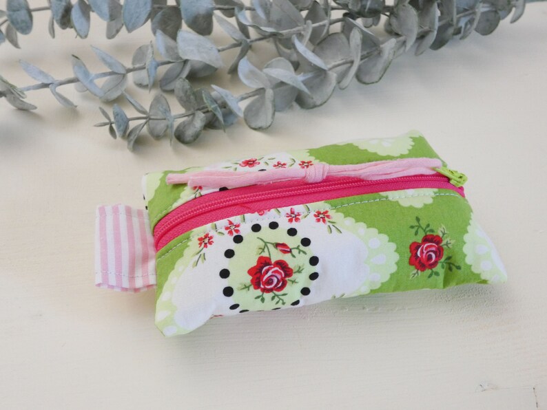 Colorful handkerchief bags or Tatütas made of cotton fabric stylish and practical bags for women Rose Roses pink