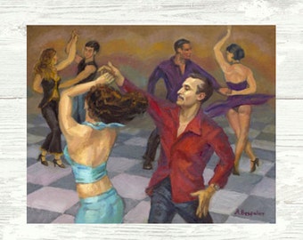 Salsa Dance Art - "Smooth Salsa" - Dance Art - Poster, Print or Canvas