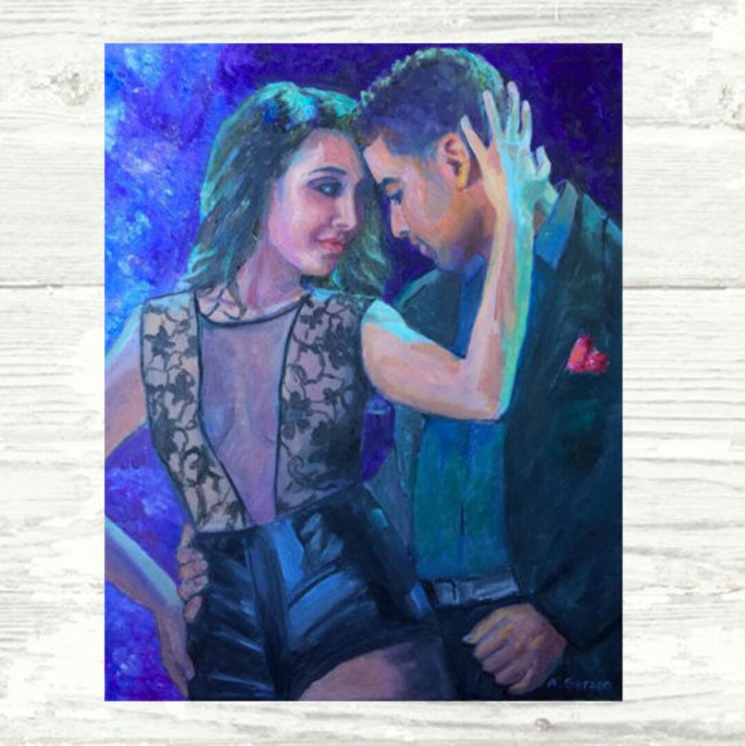 Bachata Love Art PRINT. Latin Dance Art Intimate Couple - Etsy