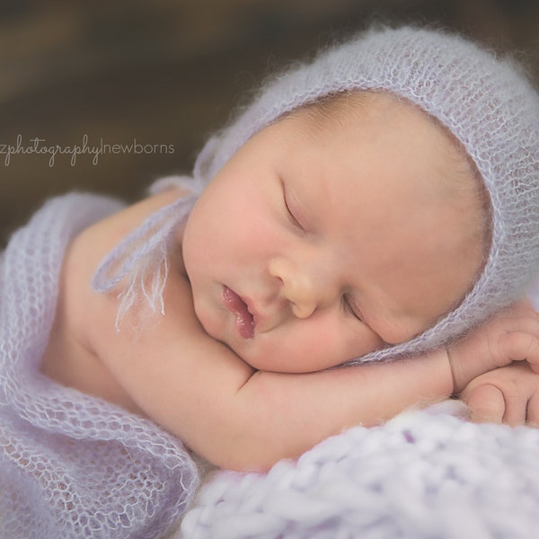 Mohair wrap, photo prop, newborn wrap, newborn prop, unisex prop, baby girl, baby boy, handmade, extra long wrap, newborn photography