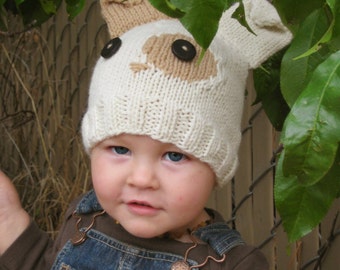 Hand knit Puppy hat - ALL Sizes - Baby, Toddler, Child, Teen, Adult sizes