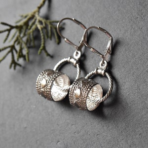 Ethnic silver earrings, Chandelier earrings, Boho dangle drop earrings