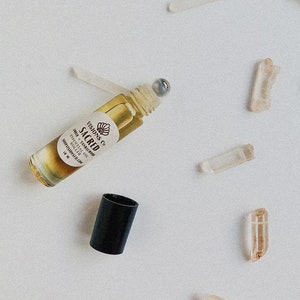 SACRED Amber Sandalwood Roller: Essential Oil Blend, Best Friend Gift, Calming Perfume