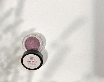 PIXI DUST SHIMMER | Mica Mineral Makeup + Shimmer + Body Glow + Festival Makeup + Highligher + Shine + Amethyst Purple