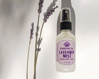 LAVENDER BODY MIST | relaxing + calming | crown chakra blend | yoga mist | body mist | facial toner | altar mist