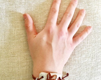 White Brown Rabbit Bracelet - Ceramic - Diffuser