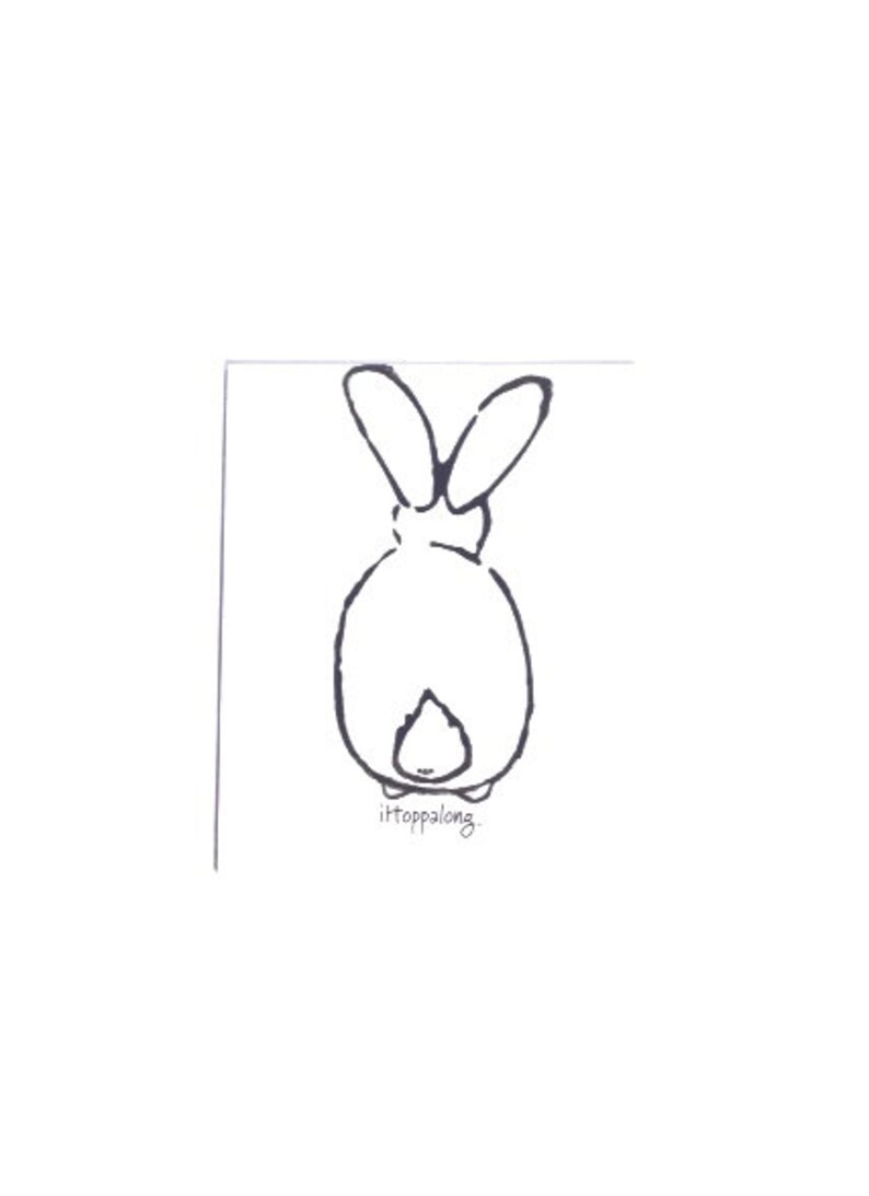 Hasen Zeichnung hand gezeichneter 'iHoppalong' Bunny | Etsy
