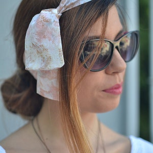 Floral Headband, Hair Accessories, Gifts For Her, Vintage Turbans, Workout Head Scarf, Rustic Head Scarf, Woman Head Scarf, Cotton Head Wrap image 3