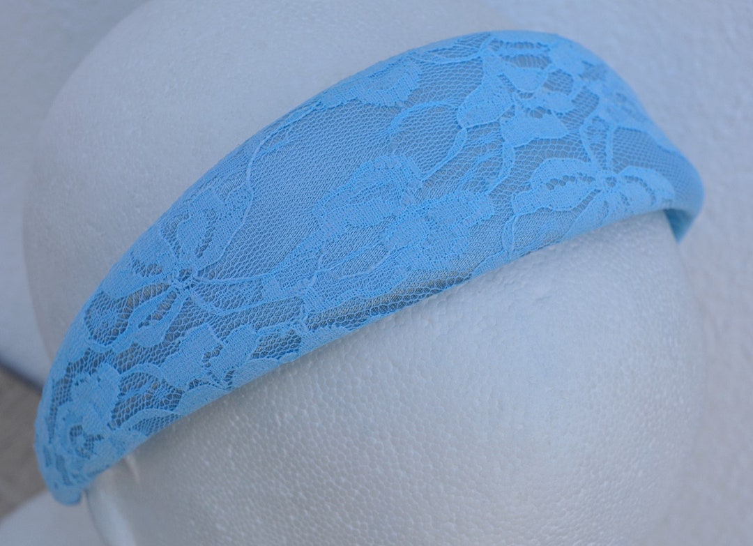 Lace Headband Blue Headband, 50S Headband, Elegant Headband, Headband