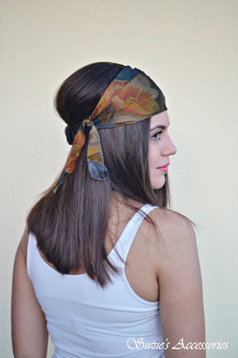 Silk Headband Olive Green Headband Head Wrap, Sports Headbands, Wide
