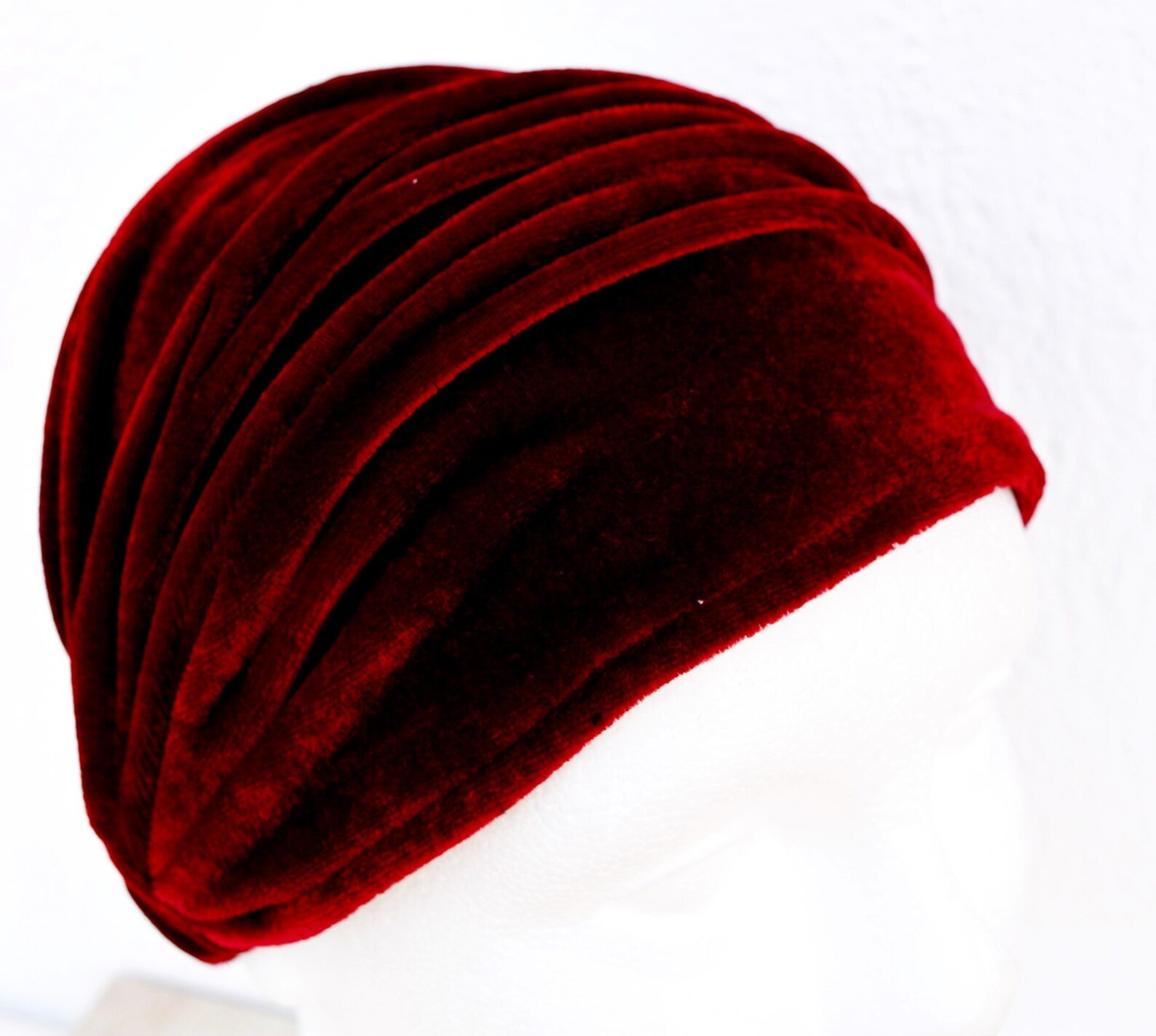 Velvet Running Wine Red Turban, Burgundy Boho Yoga Turbans, Workout Womens Headband Turbans