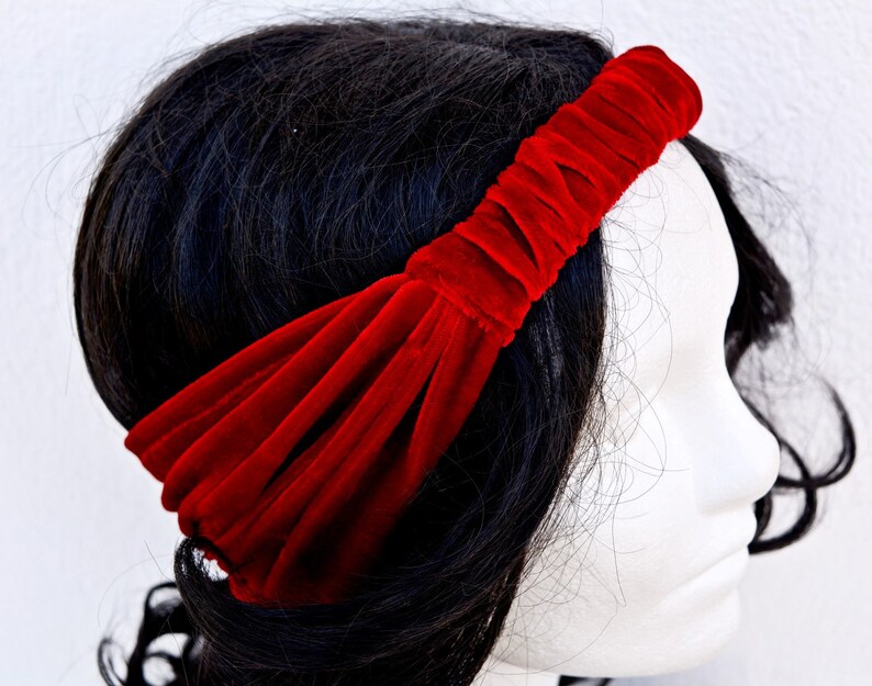 Floral Burgundy Vintage Headband for Womens, Headband Red, Hair Accessories, Womens Accessorie