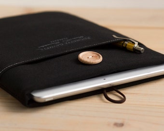 iPad mini sleeve, Padded iPad mini case 8 inch Custom Tablet case with Front Pocket  / Black