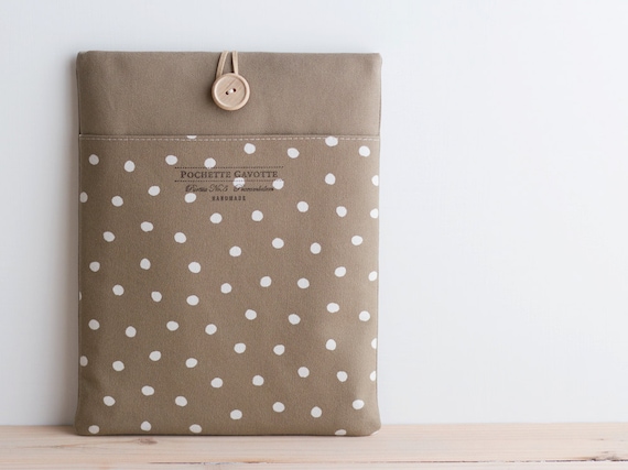 Tejido de punto-Algodón Pato-Tapicería Muebles-Crema-Polka Dot De Lona