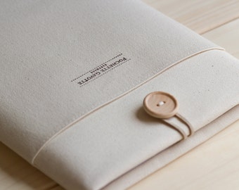 iPad mini case, iPad mini sleeve, 8 inch Custom Tablet case / Natural Cotton Canvas