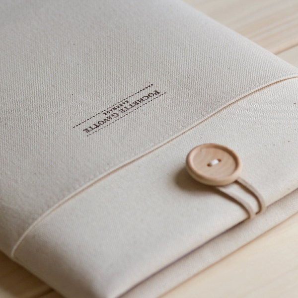 iPad mini case, iPad mini sleeve, 8 inch Custom Tablet case / Natural Cotton Canvas