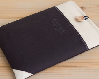 iPad mini case, iPad mini retina sleeve, front pocket 8 inch Custom Tablet case / Navy Cream