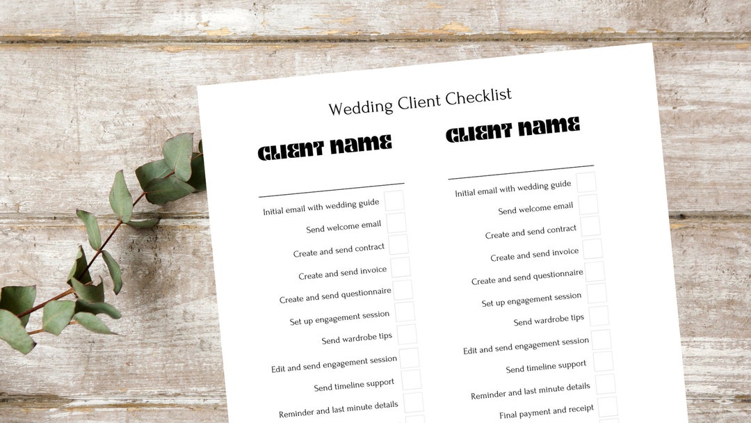 Photography Checklist, Wedding Photography Checklist, Photography ...