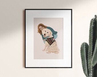 Custom Pet Portrait | Dog Portrait | Cat Portrait | Custom Portrait | Pet Memorial Gift | Pet Art | Pet Art Print | Portrait from Photo