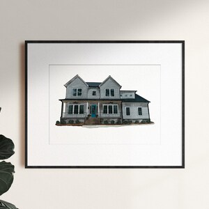 Custom Home Portrait |  First Home Gift | Home Illustration | Housewarming Gift | Watercolor Home Portrait | Realtor Closing Gift | Home Art