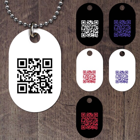 Barcode Dog Tag Etsy