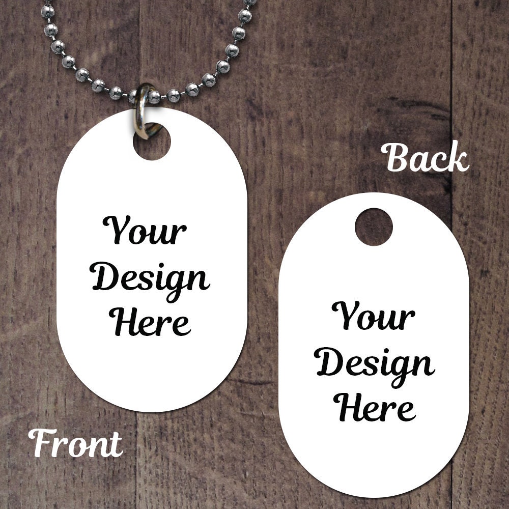 custom double sided photo dog tags