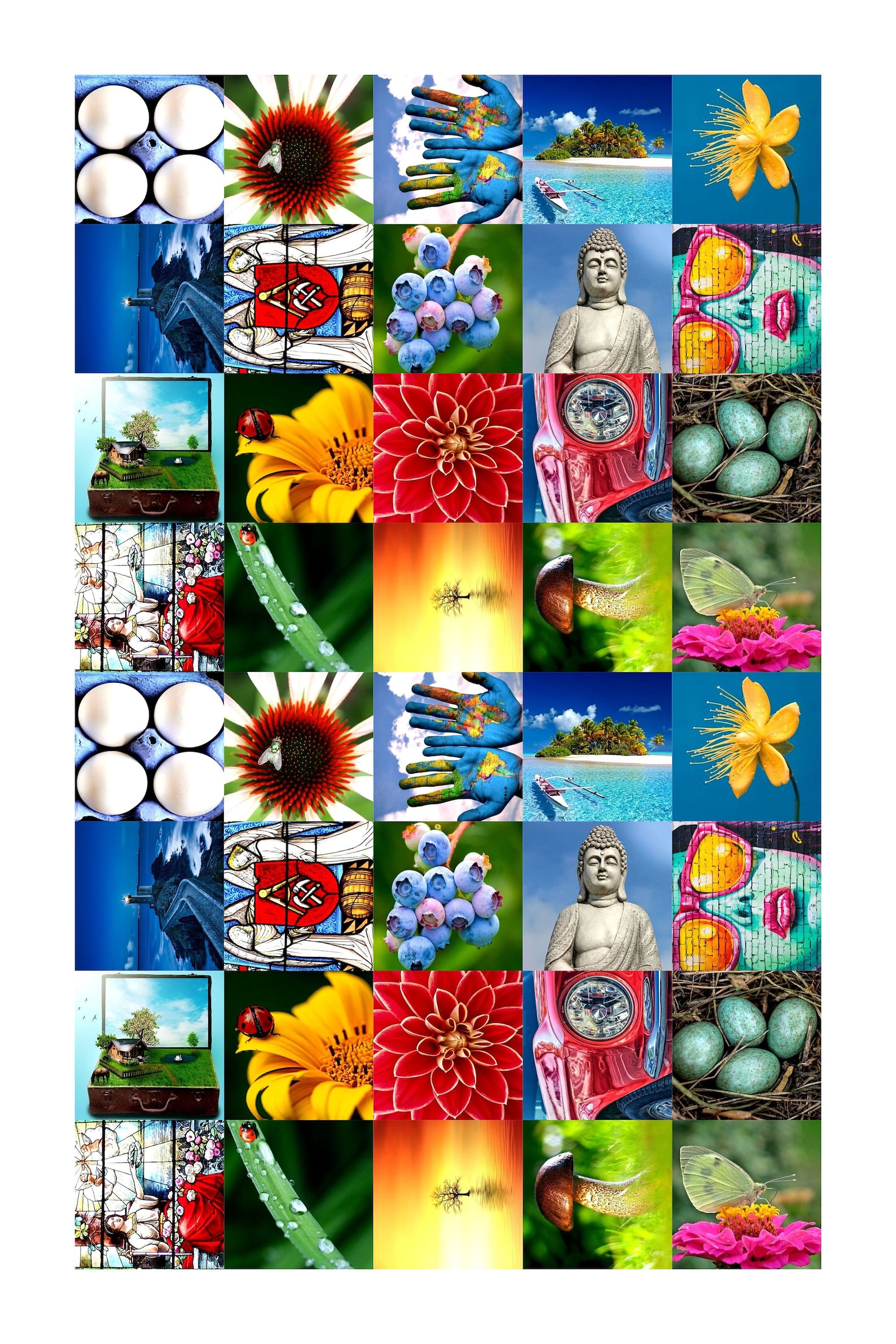 Memory Match Card Games Concentration Style Game for Kids Etsy