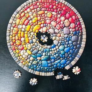 Whimsical Gradient Puzzles Round 130 Pieces