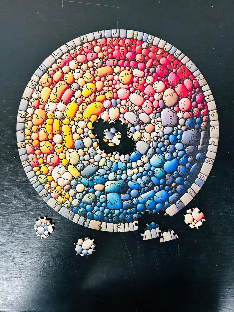 Whimsical Gradient Puzzles Round 130 Pieces