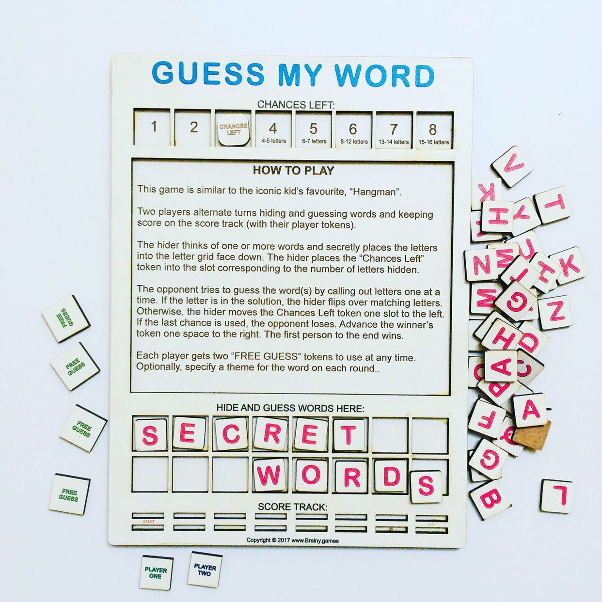 Guess My Word Game Lasercut Hangman Replacement Etsy UK