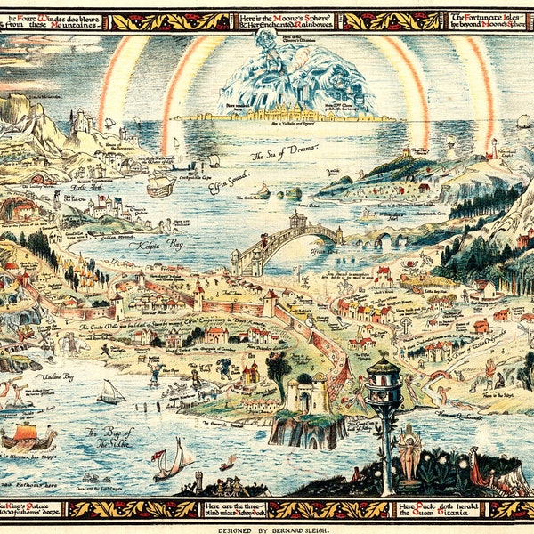 An Anciente Mappe of Fairyland Puzzles | Vintage Map Puzzles of Fairyland