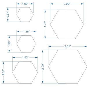 Hexagonal Wood and Acrylic Tiles Customizable Sizes and Quantities image 6