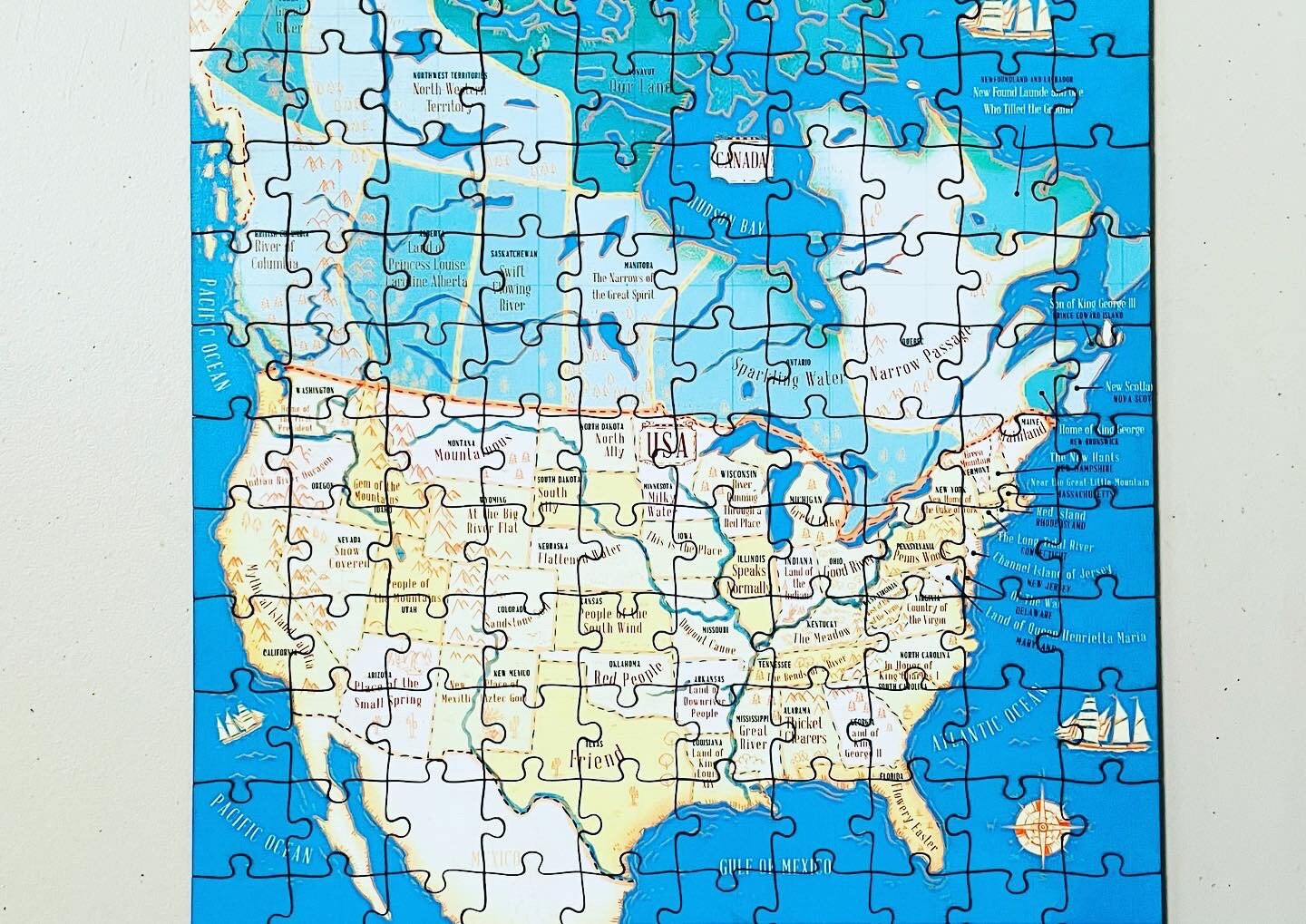 North America Puzzles With Native Origins of Place Names in - Etsy Canada