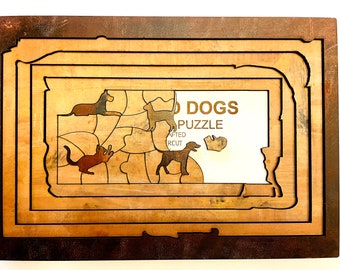 Cats and Dogs Five Layer Puzzle