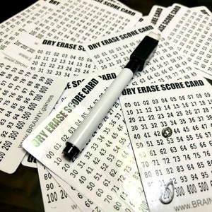 Dry Erase Score Cards