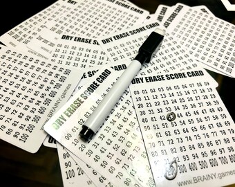 Dry Erase Score Cards