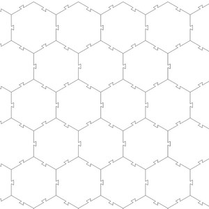 Hexagonal Wood and Acrylic Tiles Customizable Sizes and Quantities image 3