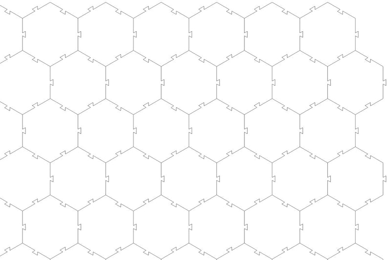 Hexagonal Wood and Acrylic Tiles Customizable Sizes and Quantities image 3