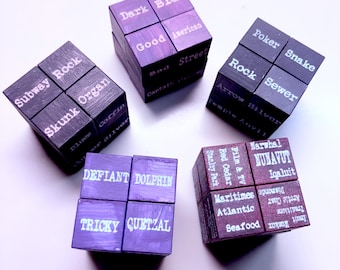 Devious 3D Cubic Puzzles - Magnetic Brainteasers (like a Rubik’s cube) each with words, numbers or symbols to solve.