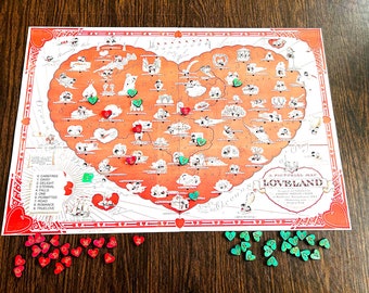 Loveland Map Puzzle and Game for Couples