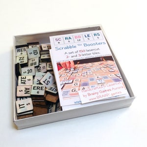 Scrabblers - Accessoire complémentaire Scrabble® Booster | Tuiles bonus supplémentaires de 2 et 3 lettres pour plus de points