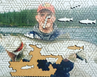 Custom Laser-Cut Puzzle From Your Photograph or Image. Wooden. Various Sizes.