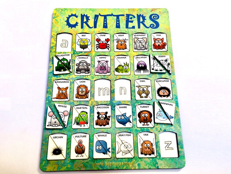 AZ Animals Alphabet Matching Games Critters Etsy