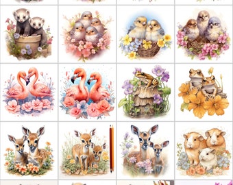 Cute Baby Animal Magnets Collection