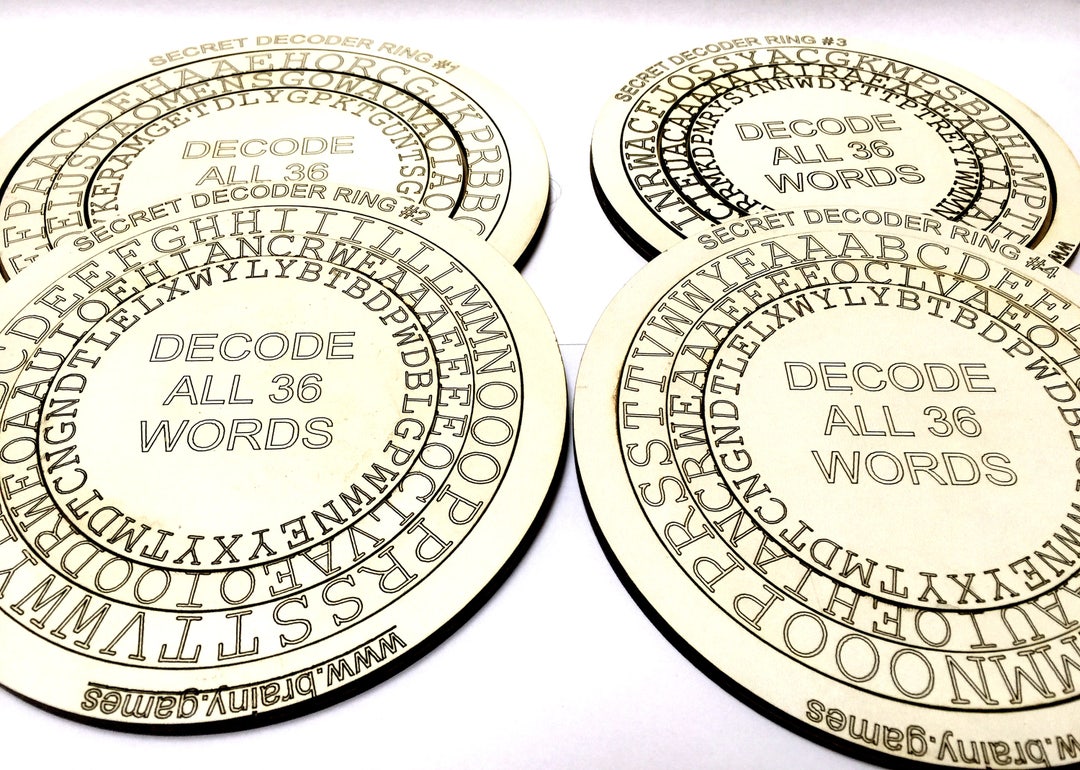 Secret Decoder Rings | Tactile, Laser-cut Literacy Games | Brainteaser ...