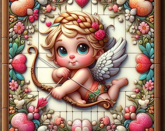 Cupids, Unicorns and Mermaids Puzzles for Kids