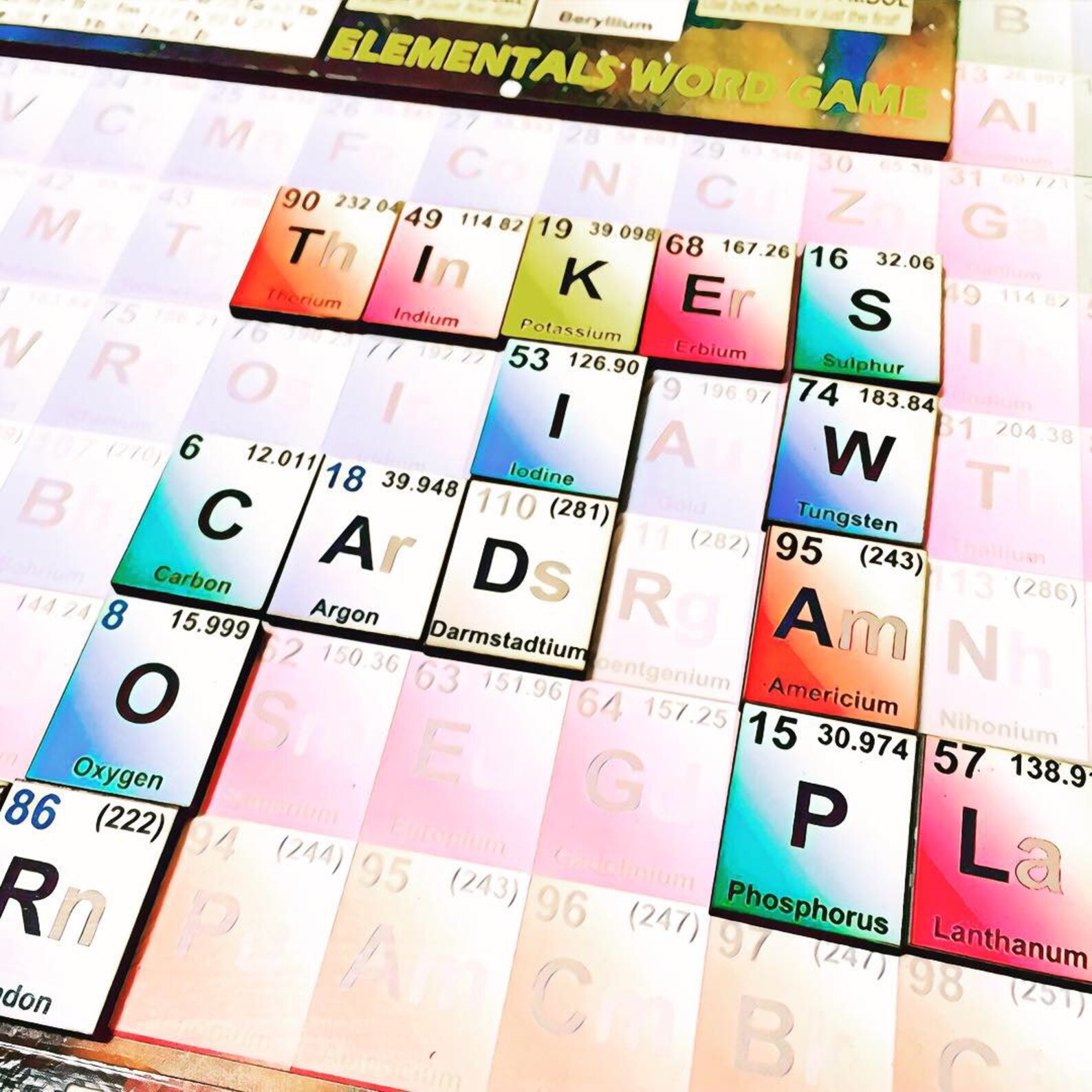Periodic Table of Elements Word Game in a Tray Laser Cut | Etsy