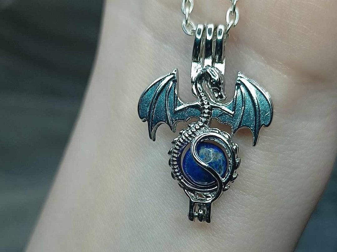 GAVONO Mens Gothic Dragon Head Ring Pendant Necklace Punk Jewelry Stainless Steel Chain GAVONO Mens Gothic Dragon Head Ring Pendant Necklace Punk Jewelry Stainless Steel Chain